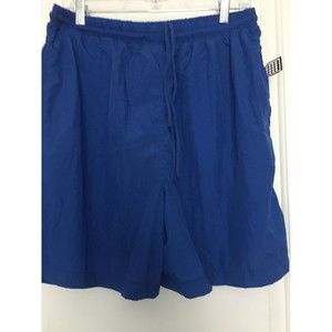 Argee Men's Active Wear Shorts Drawstring Elastic Waist Size Medium Blue